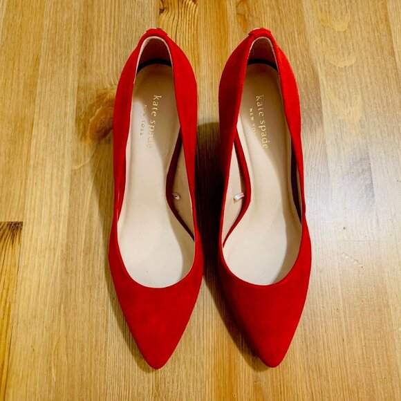 Kate Spade NY Vida suede upper heeled pump - Picture 2 of 7